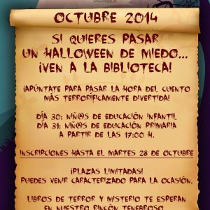 Si quieres pasar un Halloween de miedo… ¡Ven a la Biblioteca!