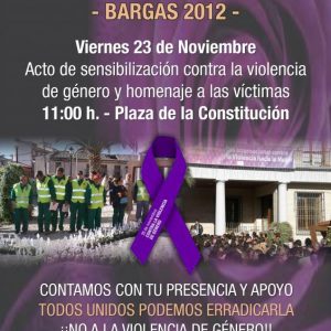 UN AÑO MAS EL AYUNTAMIENTO DE BARGAS SE UNE A LA CONMEMORACION DEL DIA INTERNACIONAL CONTRA LA VIOLENCIA DE GENERO