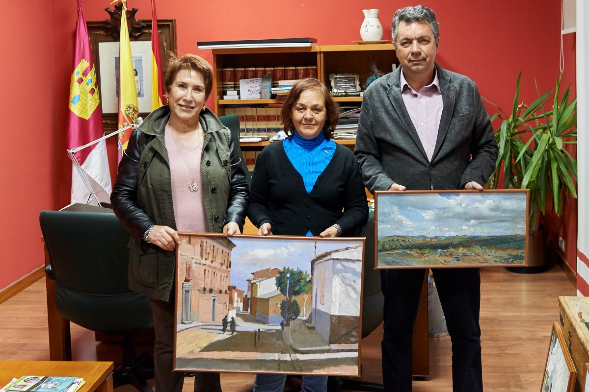 EL AYUNTAMIENTO DE BARGAS RECIBE LA DONACIÓN DE UNAS OBRAS DEL PINTOR FRANCISCO RODRIGUEZ ANDRADE