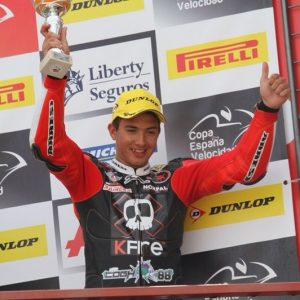 Christian Palomares, piloto bargueño en la copa de España de velocidad en jerez.