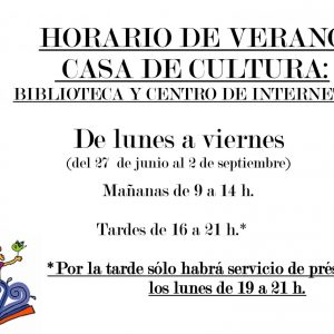 Biblioteca Pública Municipal – Horario de Verano 2016