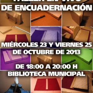 Taller en vivo de encuadernación, en conmemoración del Día Internacional de la Biblioteca – 24 de octubre.