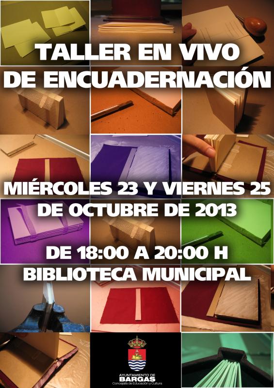 Taller en vivo de encuadernación, en conmemoración del Día Internacional de la Biblioteca – 24 de octubre.