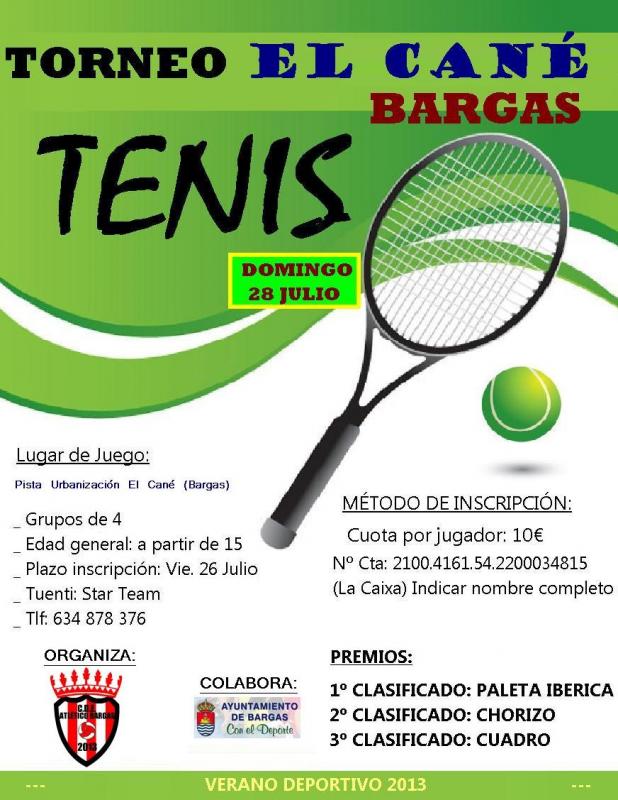 Tenis – Torneo El cané