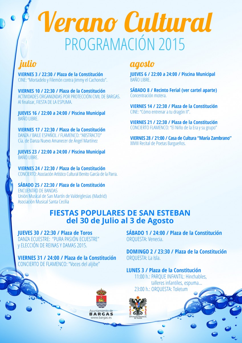 Verano Cultural 2015 – Programación