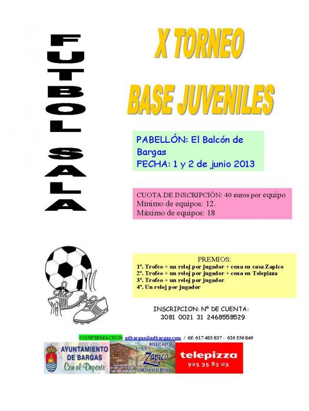 X Torneo de Futbol Sala Juveniles 2013