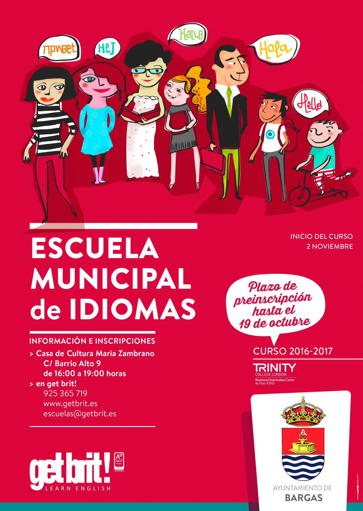 Escuela Municipal de Idiomas – Inicio del Curso 2016/2017