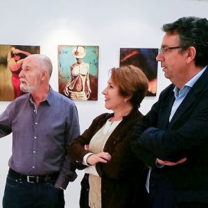 Inauguración de la exposición de pintura de Juan Sangrador