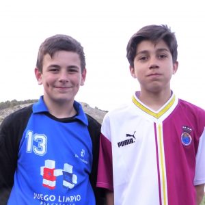 Simón Sánchez González y Daniel Rodríguez Maroto en el Campeonato de España con la Selección de Castilla-La Mancha de Fútbol Sub-12