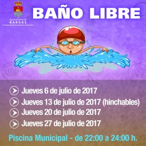 Baños libres en la Piscina Municipal – 2017