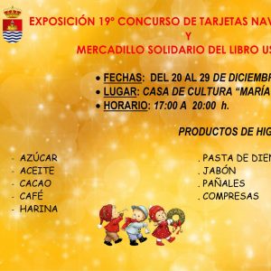 Exposición del 19º Concurso de Tarjetas Navideñas y Mercadillo Solidario del Libro Usado