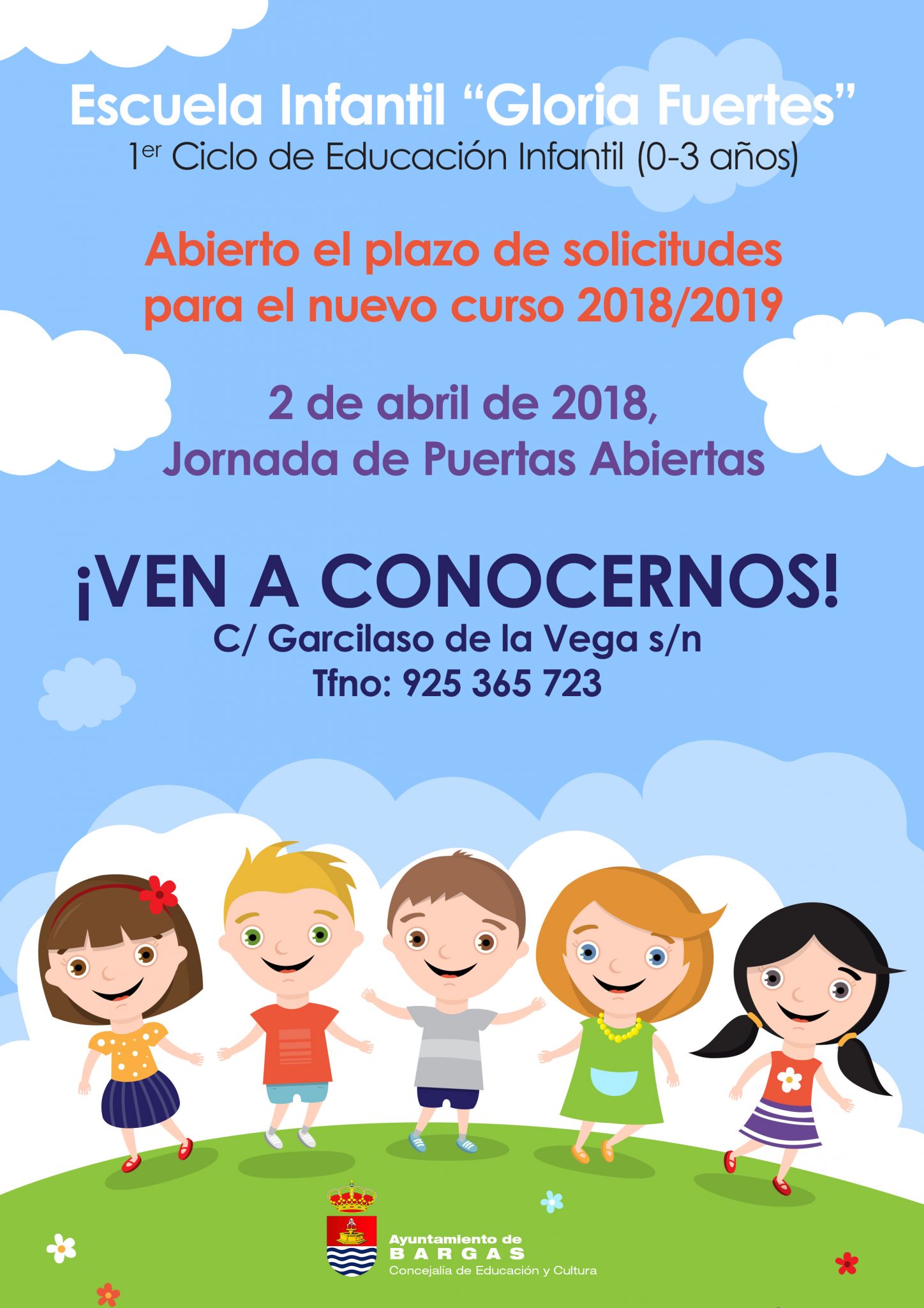 Abierto el plazo de solicitudes para la Escuela Infantil “Gloria Fuertes”