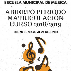 Abierto el período de matriculación de la Escuela Municipal de Música 2018/2019