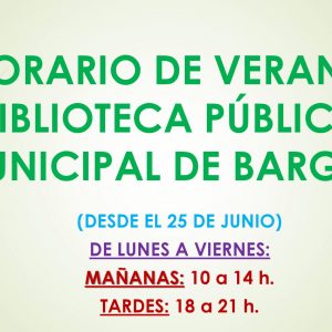 Horario de verano – Biblioteca Pública Municipal