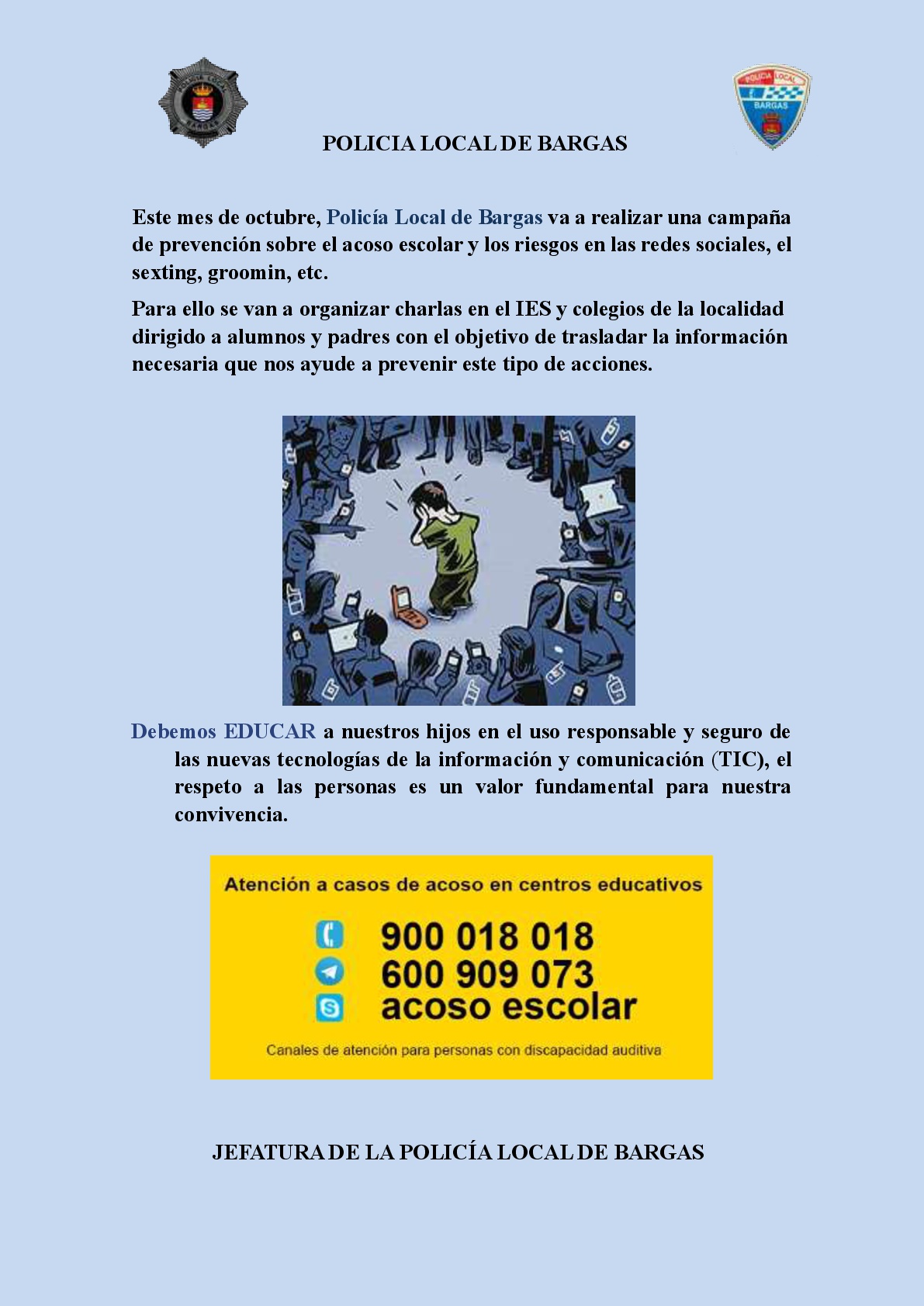 Campaña de prevención del acoso escolar