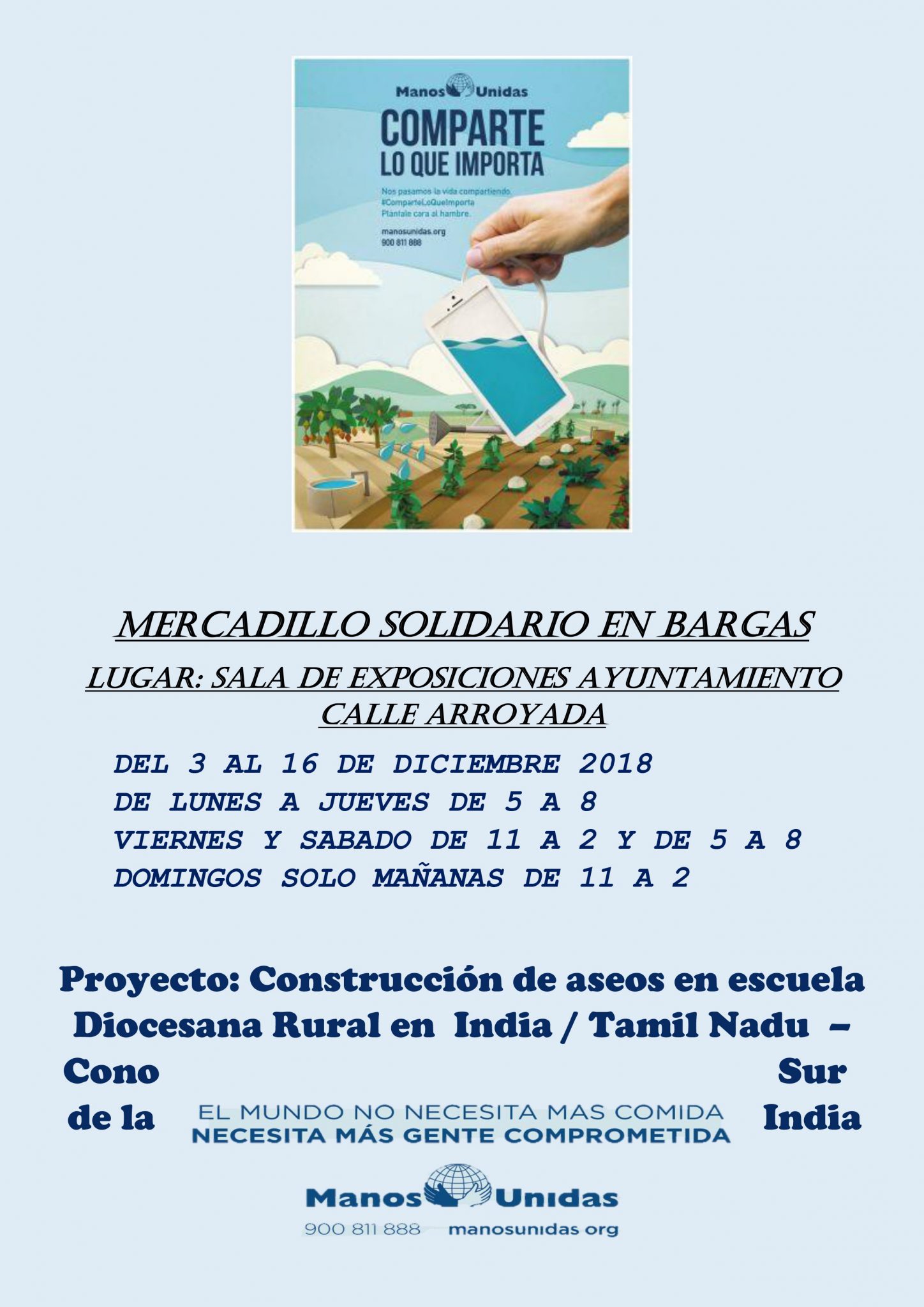 Mercadillo Solidario de Manos Unidas