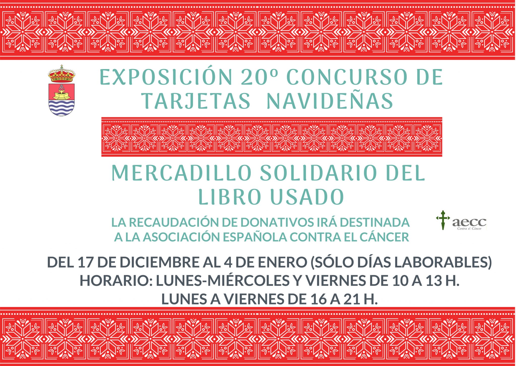 Exposición del 20º Concurso de Tarjetas Navideñas y Mercadillo Solidario del Libro Usado