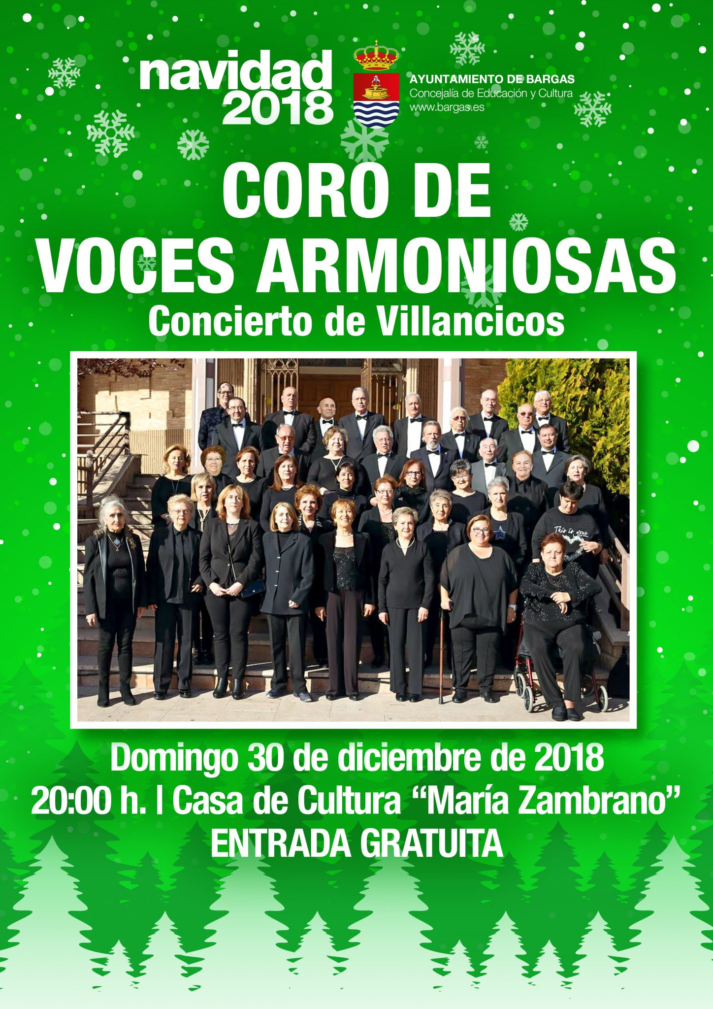 Concierto de Villancicos a cargo del Coro de Voces Armoniosas