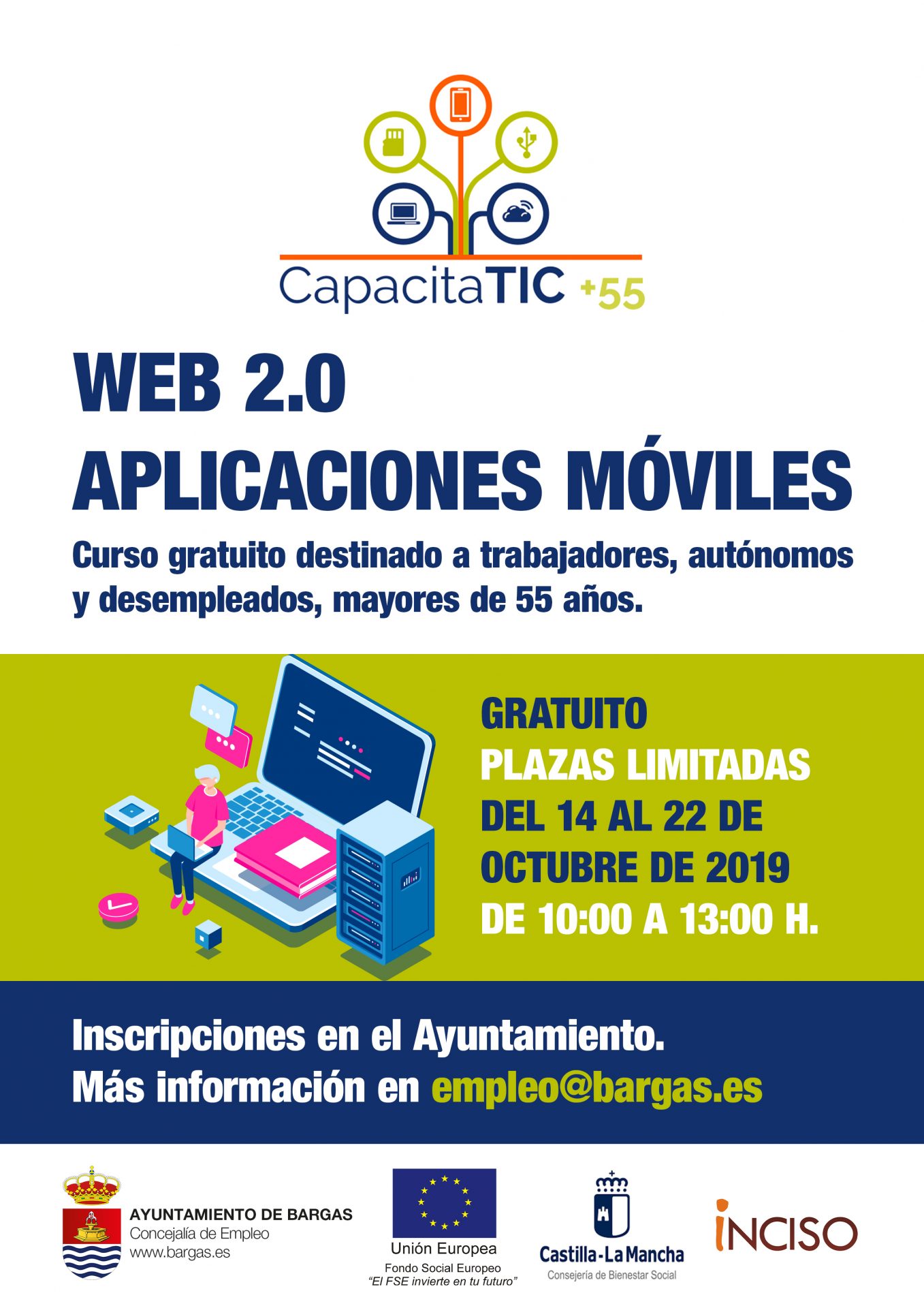 Curso gratuito para mayores de 55 años: Web 2.0-Aplicaciones Móviles