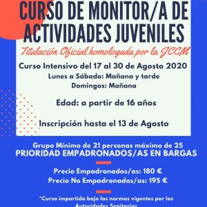 Curso de Monitor/a de Actividades Juveniles – 2020
