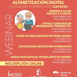 Programa de Alfabetización Digital «Los mayores forman la red CLM» Edición 2020