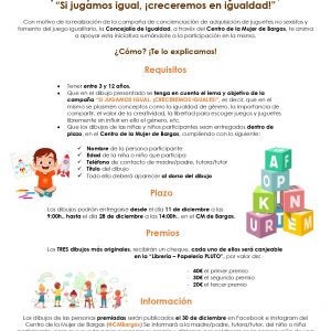 Concurso de Dibujo Infantil: “Si jugamos igual, ¡creceremos en igualdad!”