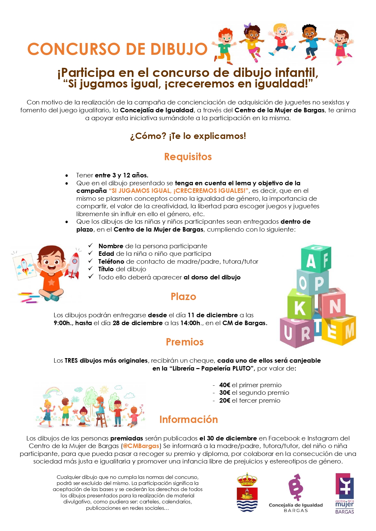 Concurso de Dibujo Infantil: “Si jugamos igual, ¡creceremos en igualdad!”