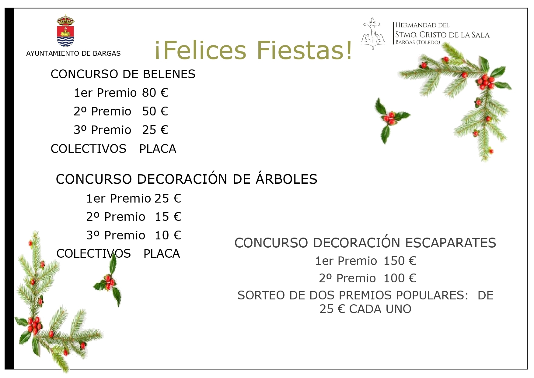 Concurso de Belenes y decoración de Árboles y Escaparates de Navidad 2021