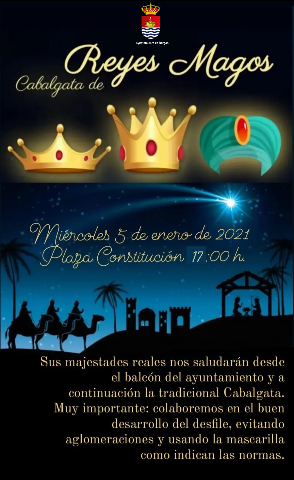 Cabalgata de Reyes Magos. LOS REYES MAGOS ADELANTAN SU LLEGADA A BARGAS‼️