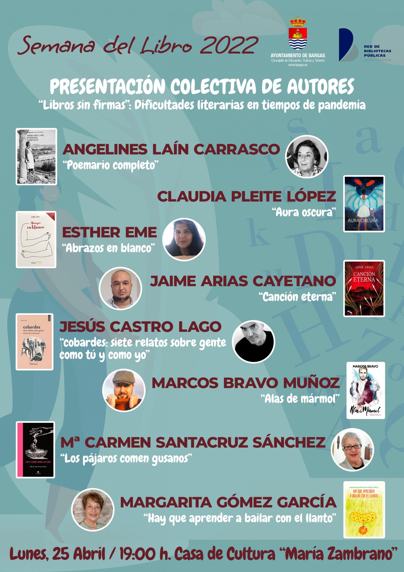 Presentación colectiva de autores – «Libros sin firmas»: Dificultades literarias en tiempos de pandemia