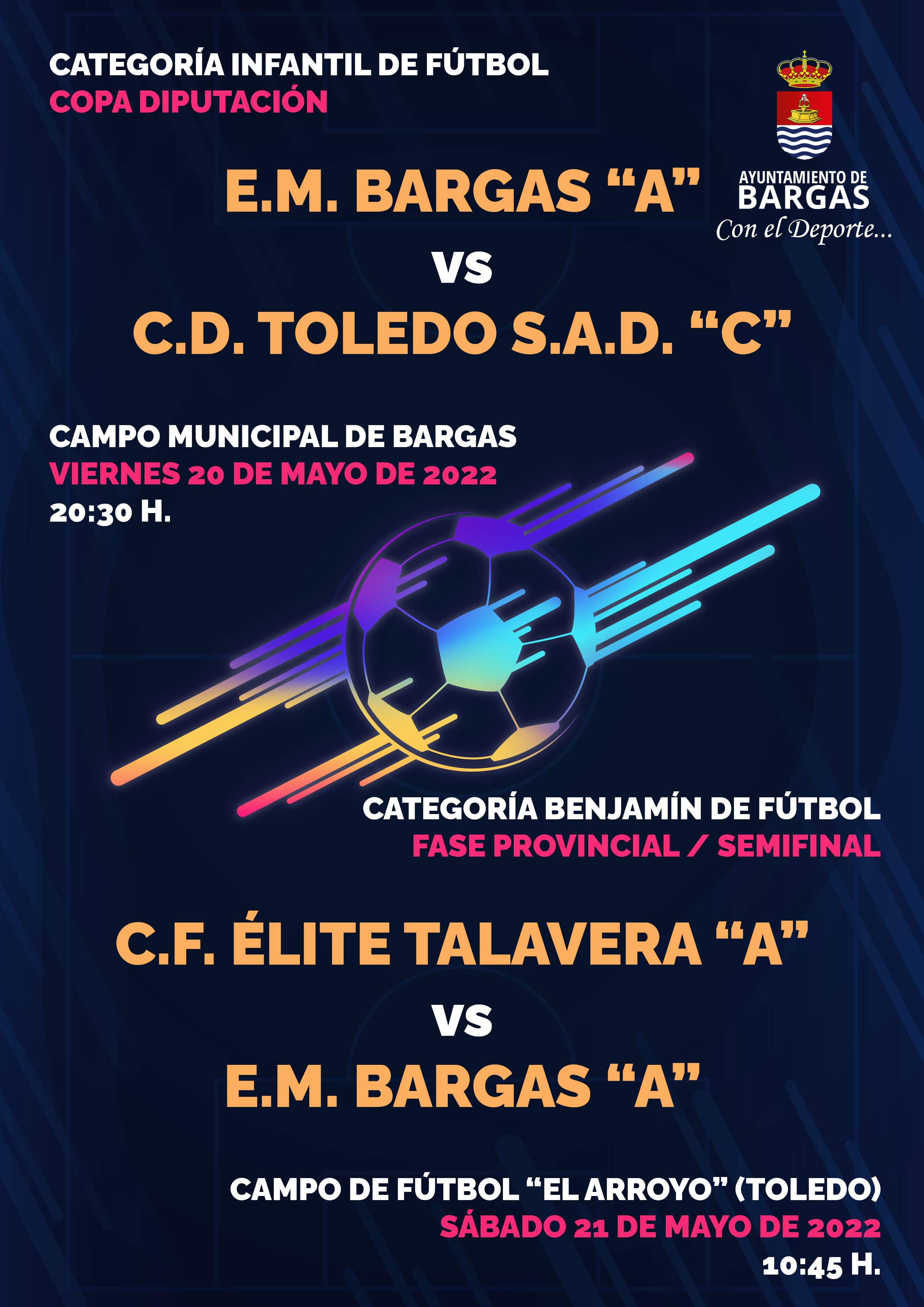 Fase Provincial y Copa Diputación de la E.M. de Fútbol (Benjamín e Infantil)