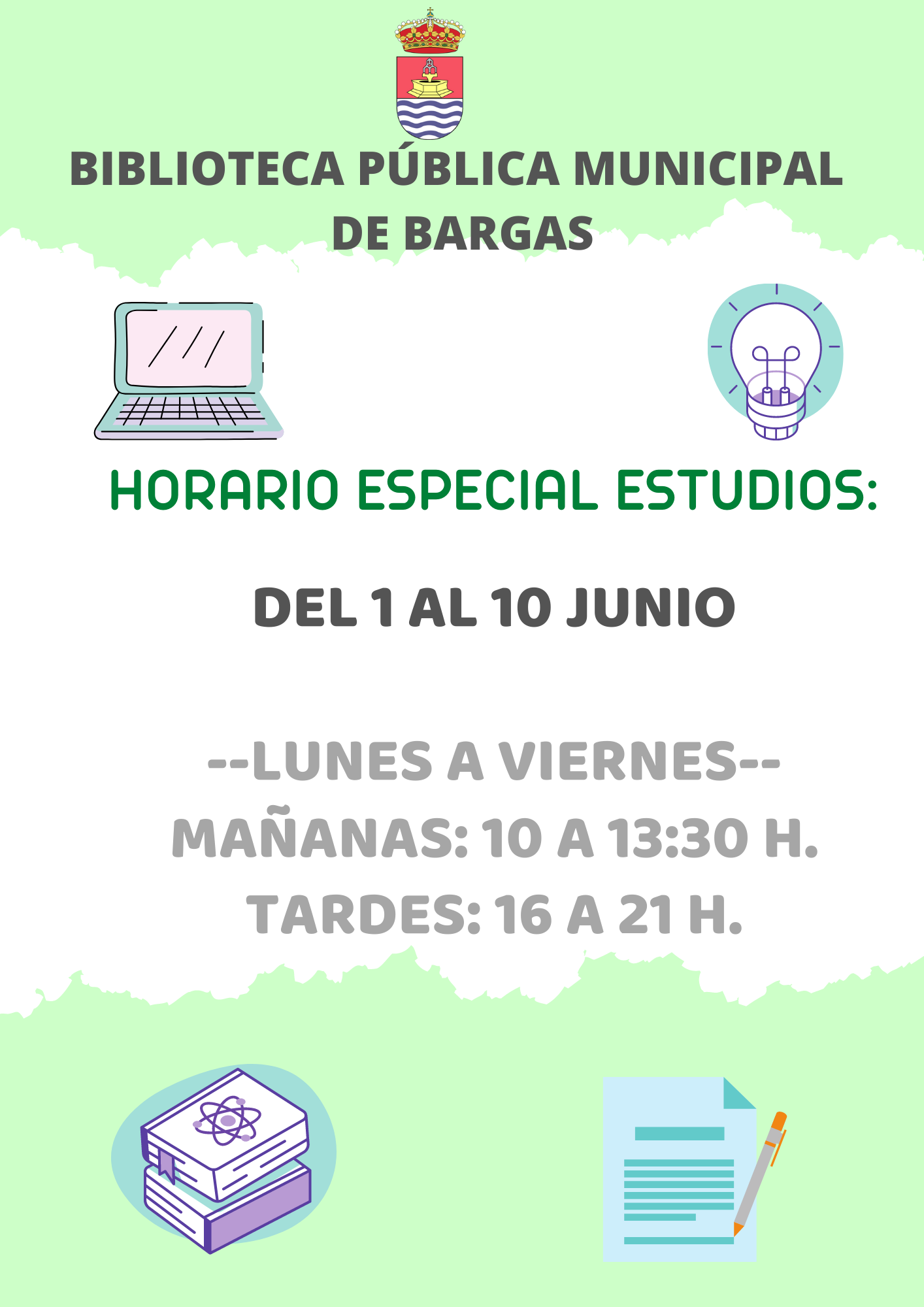 Horario Especial Estudios – Biblioteca Pública Municipal