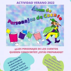 B.P.M. Actividad Verano 2022: Álbum de personajes de cuento