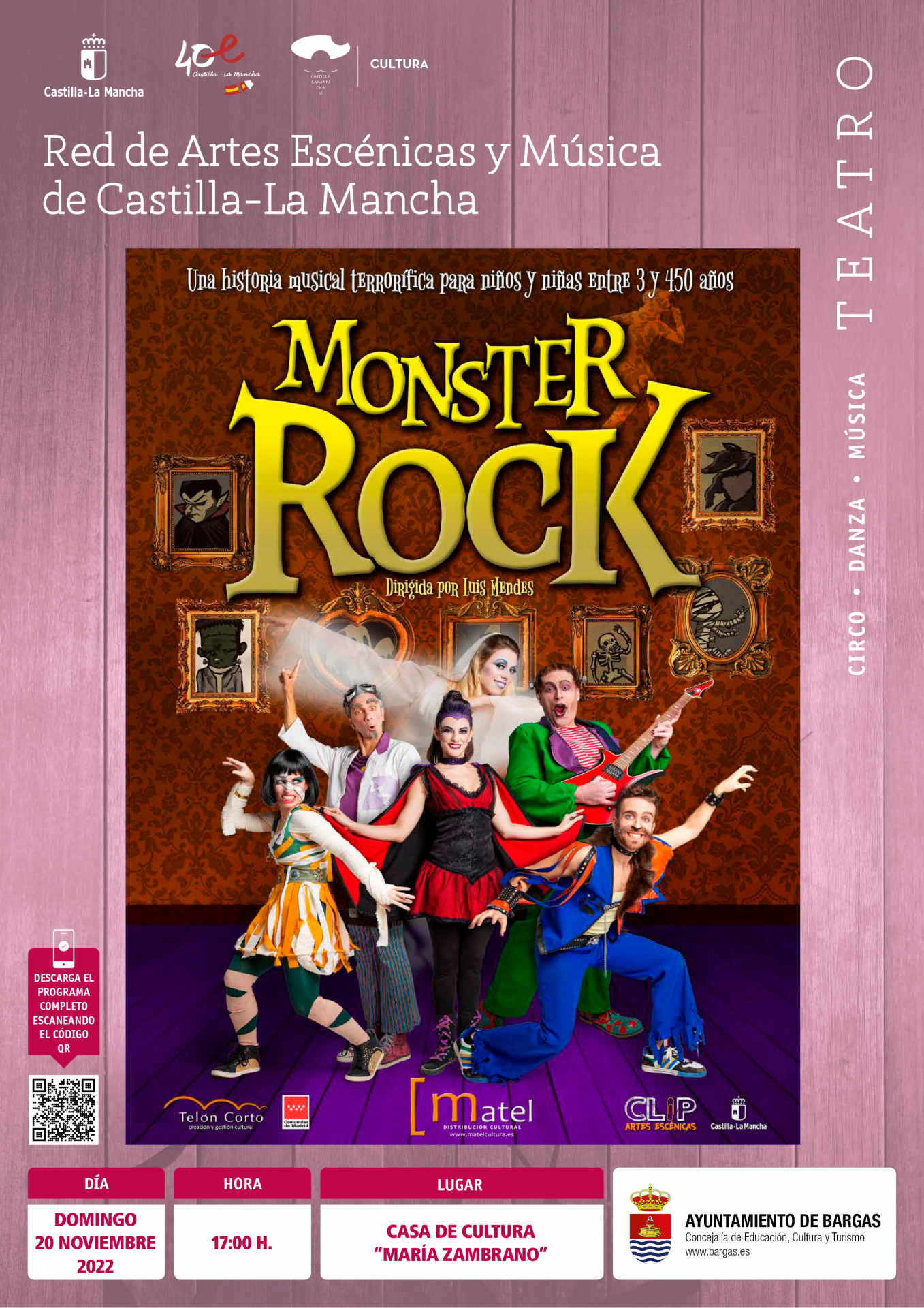 Teatro/Musical (+4 años): «Monster Rock»