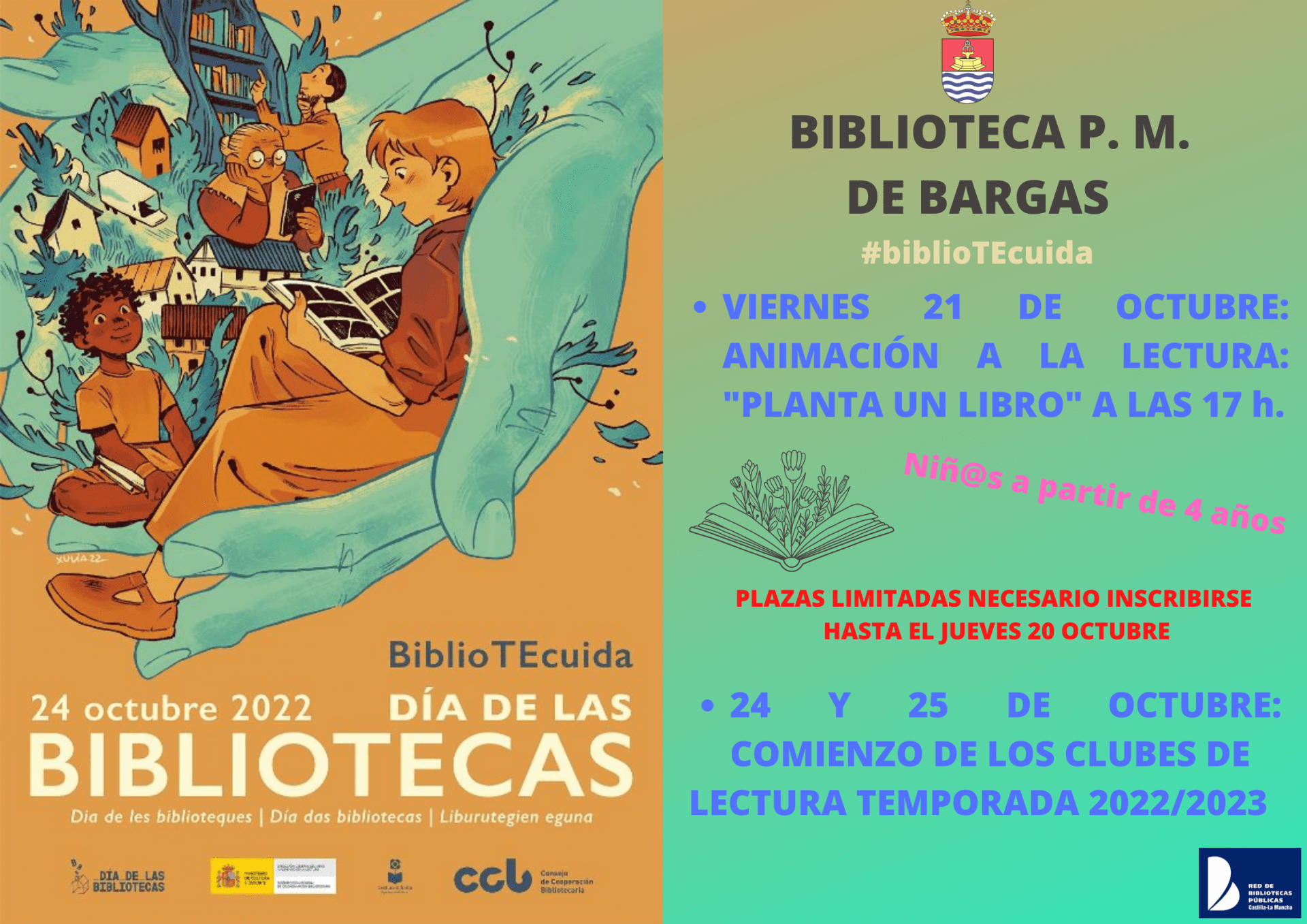 Animación a la Lectura: «Planta un libro» (+4 años)