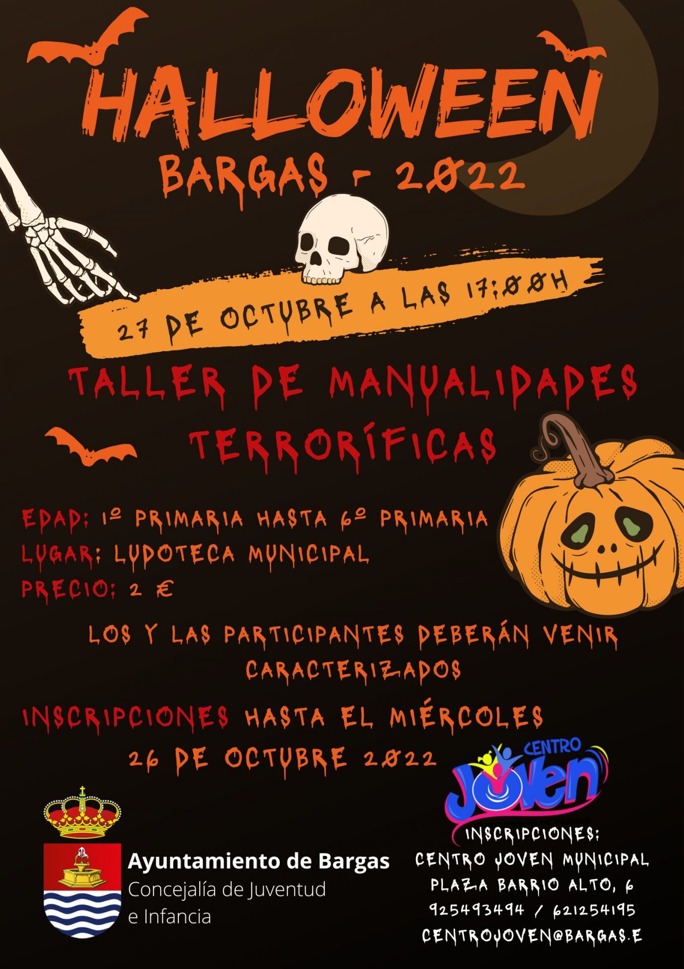 🎃 Taller de Manualidades Terroríficas – Halloween 2022