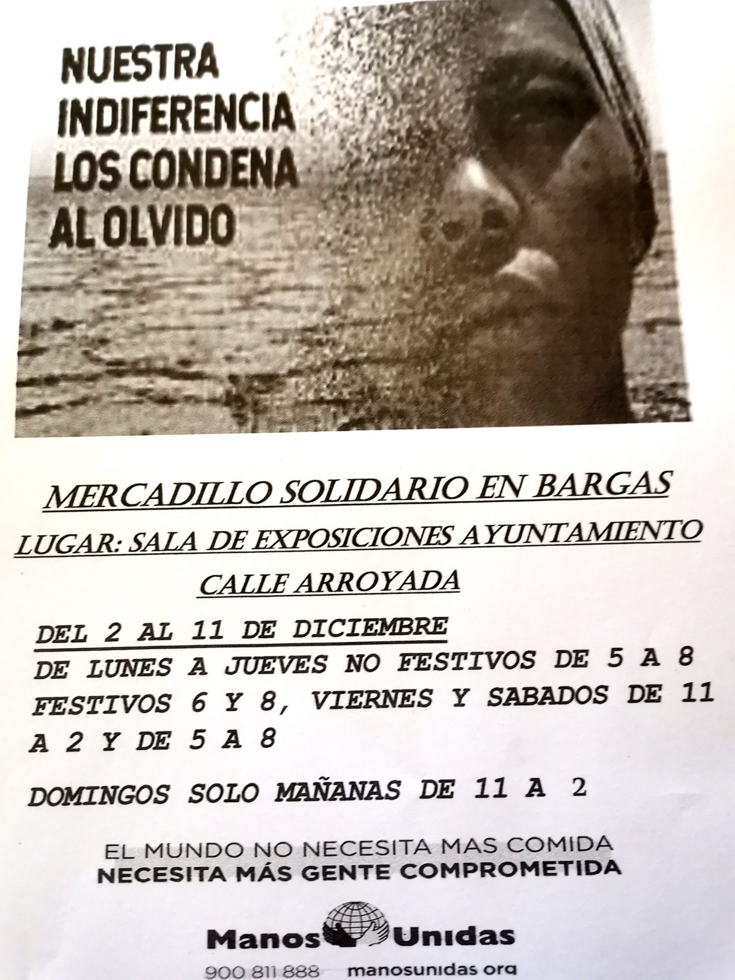 Mercadillo solidario en Bargas – Manos Unidas