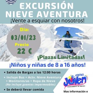 Excursión: Nieve Aventura (CC Xanadú)