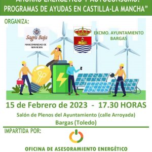 Charla informativa: «Ahorro energético y autoconsumo. Programas de ayudas en Castilla-La Mancha»