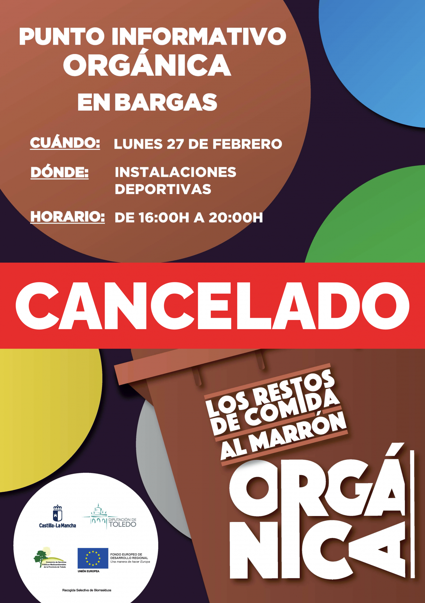 (CANCELADO) El punto informativo itinerante de la recogida selectiva de los residuos orgánicos llega al municipio de Bargas