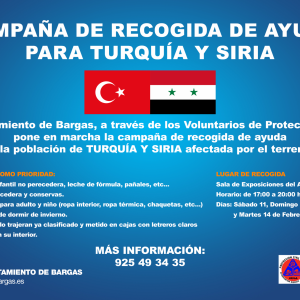 Campaña de recogida de ayuda para Turquía y Siria