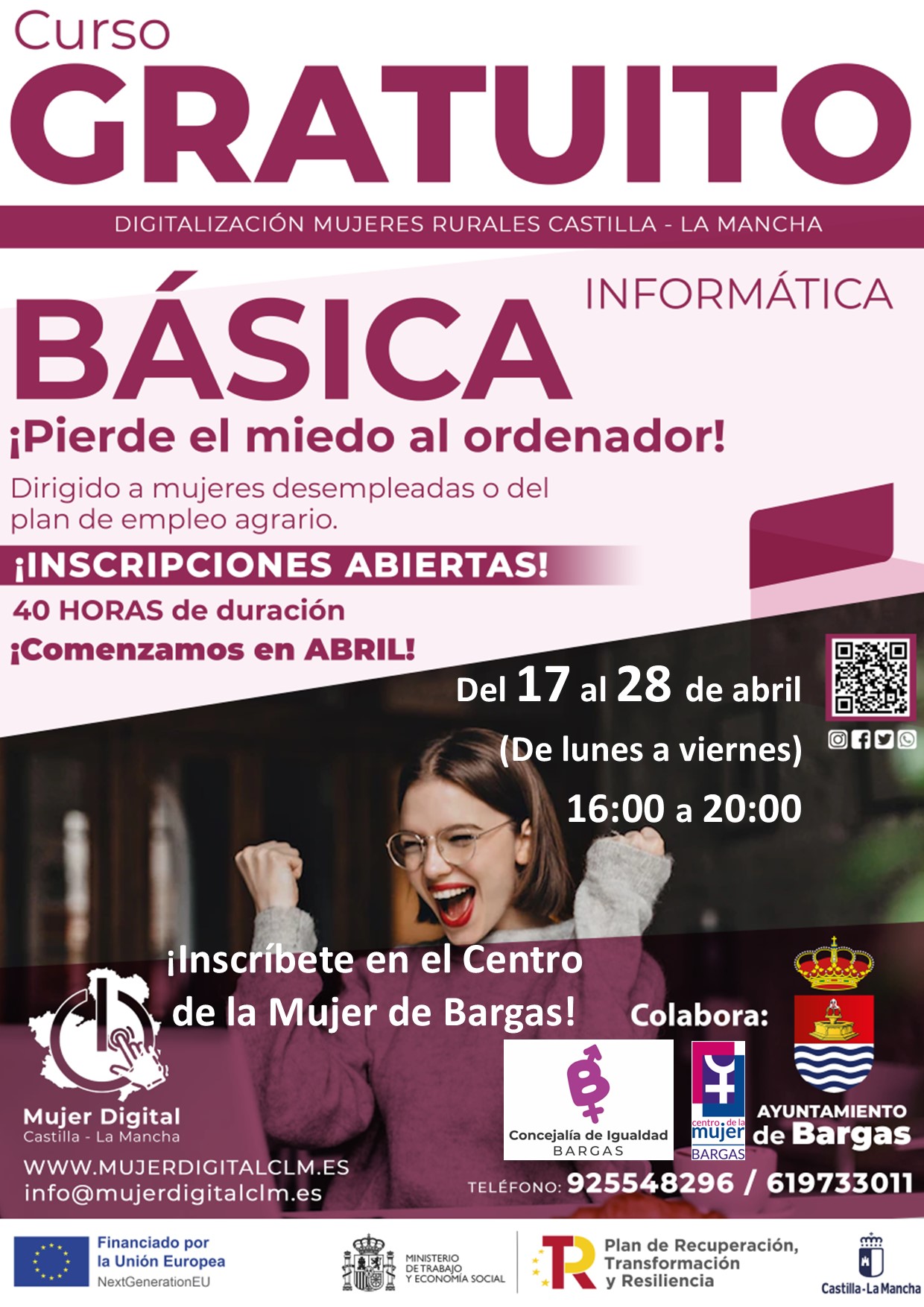 Curso gratuito: Informática básica para mujeres en situación de desempleo