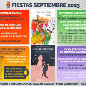 Actividades Fiestas Septiembre 2023