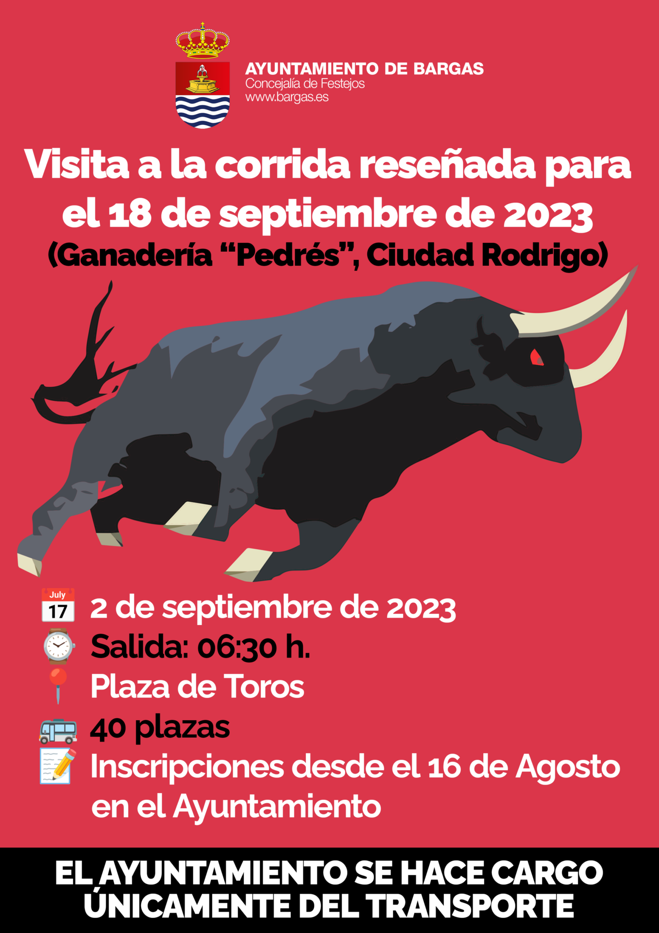 Visita a la corrida reseñada para el 18 de septiembre de 2023