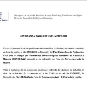 📌 NOTIFICACIÓN CAMBIO DE NIVEL METEOCAM