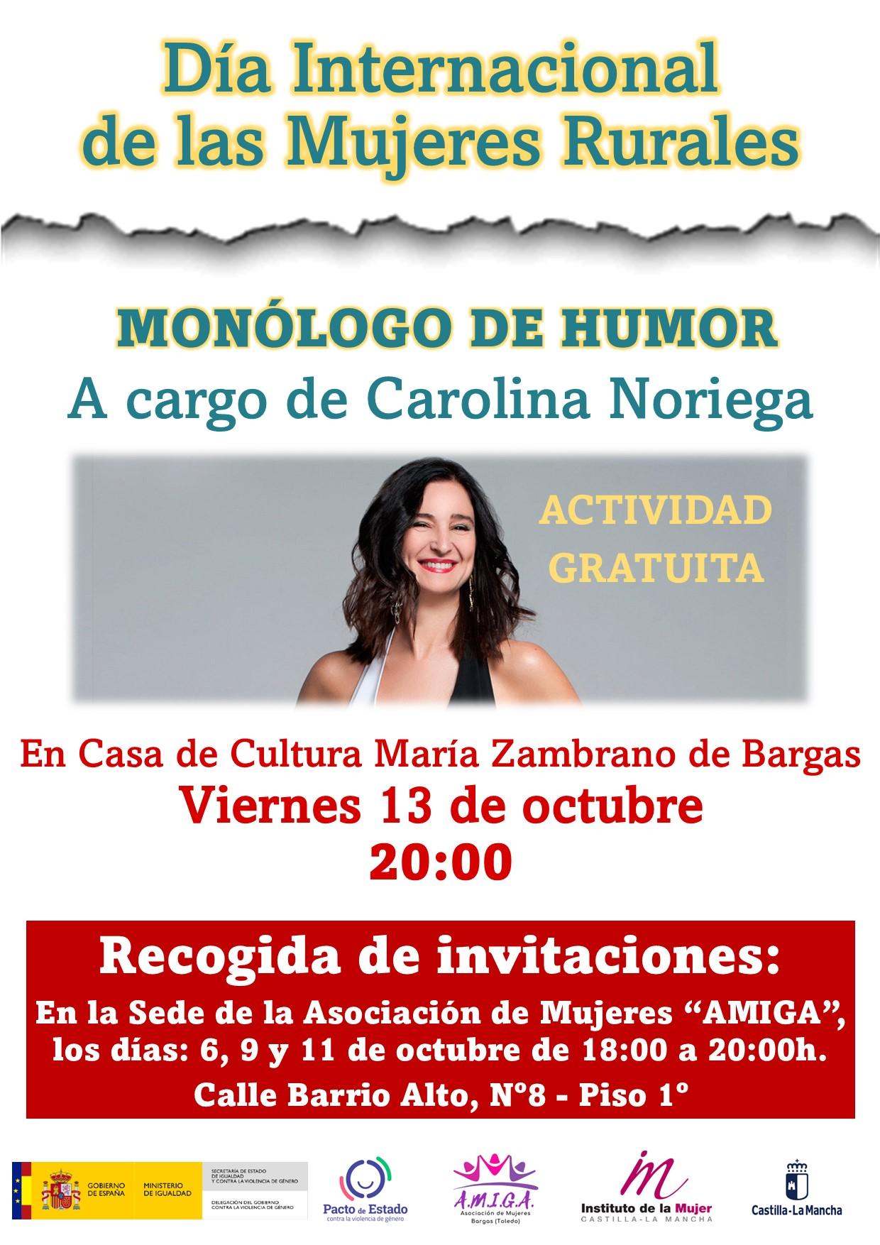 Monólogo de humor a cargo de Carolina Noriega