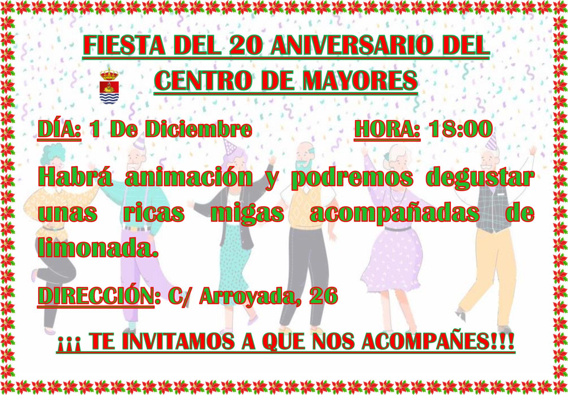 Fiesta del 20º Aniversario del Centro de Mayores