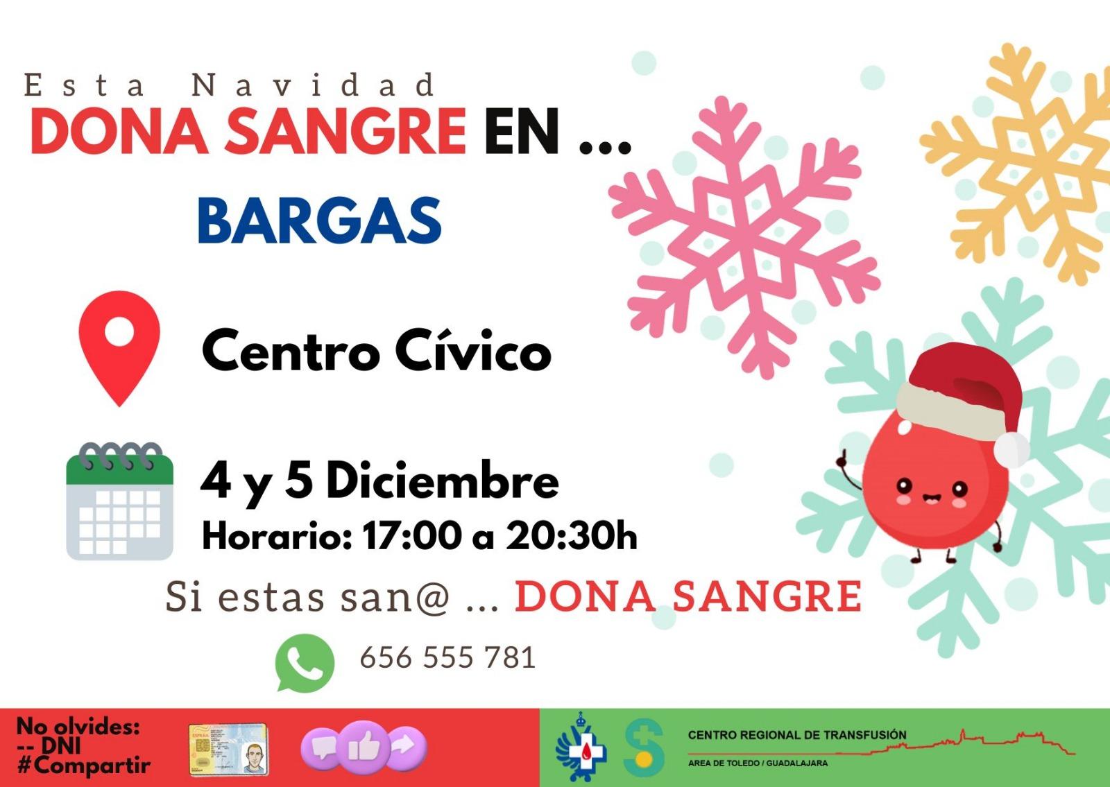 Esta Navidad, dona sangre en Bargas