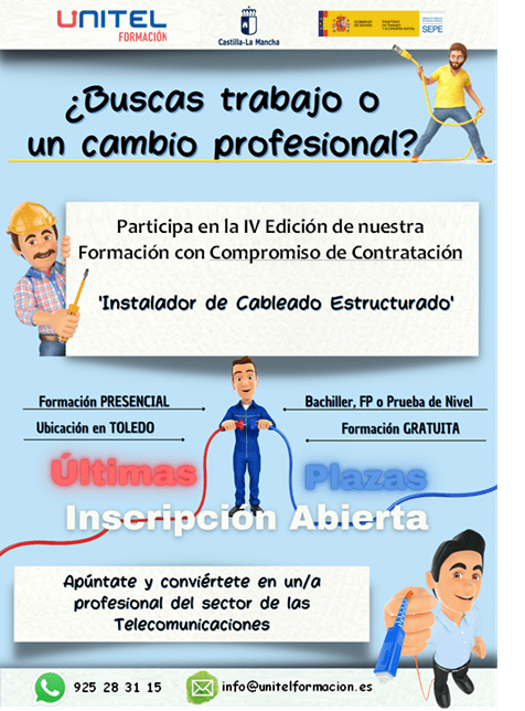 Curso: «Instalador de cableado estructurado» (con compromiso de contratación)