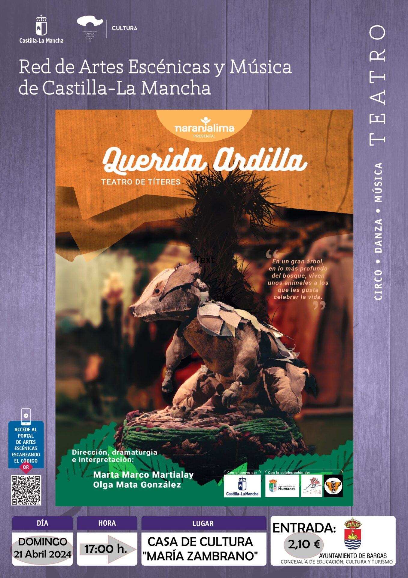 Teatro infantil de títeres: «Querida Ardilla»